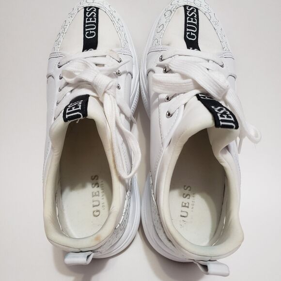 Guess Women's Sz 10 White Sneakers - Picture 3 of 10